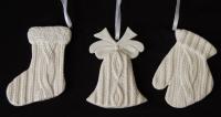 ARAN STOCKING BELL MITTEN 3 PC